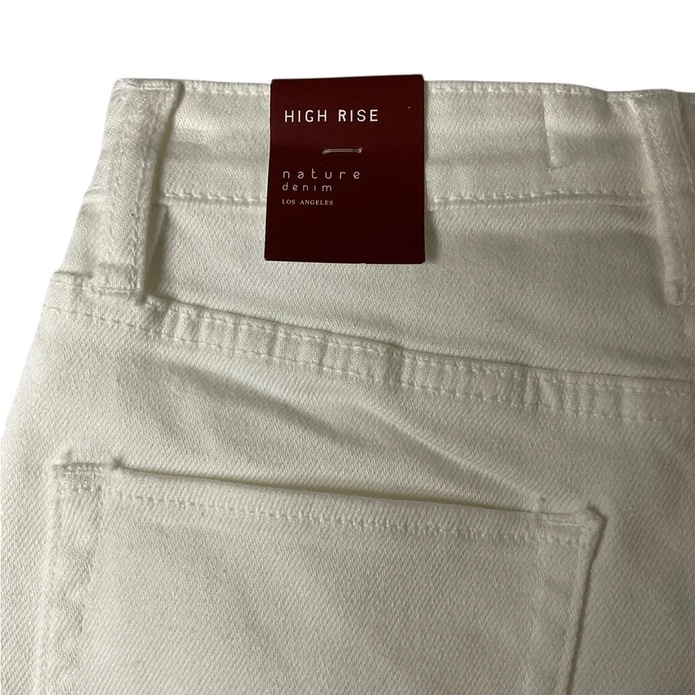 Nature Denim White High-Waisted Shorts Size Small
